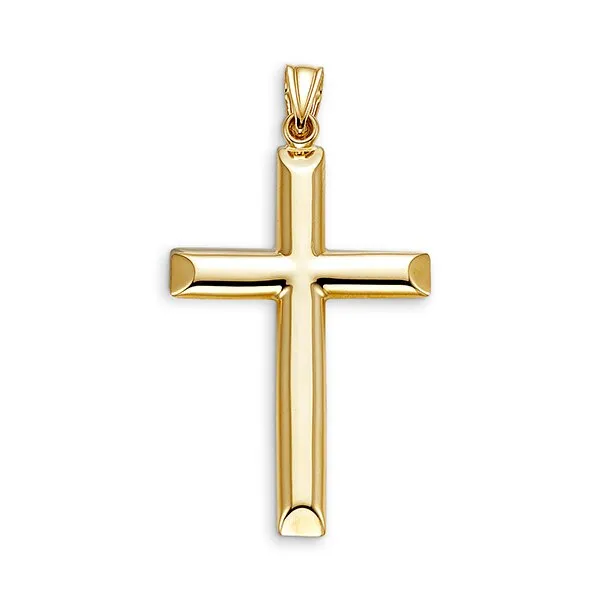 10k Gold Modern Tube Cross