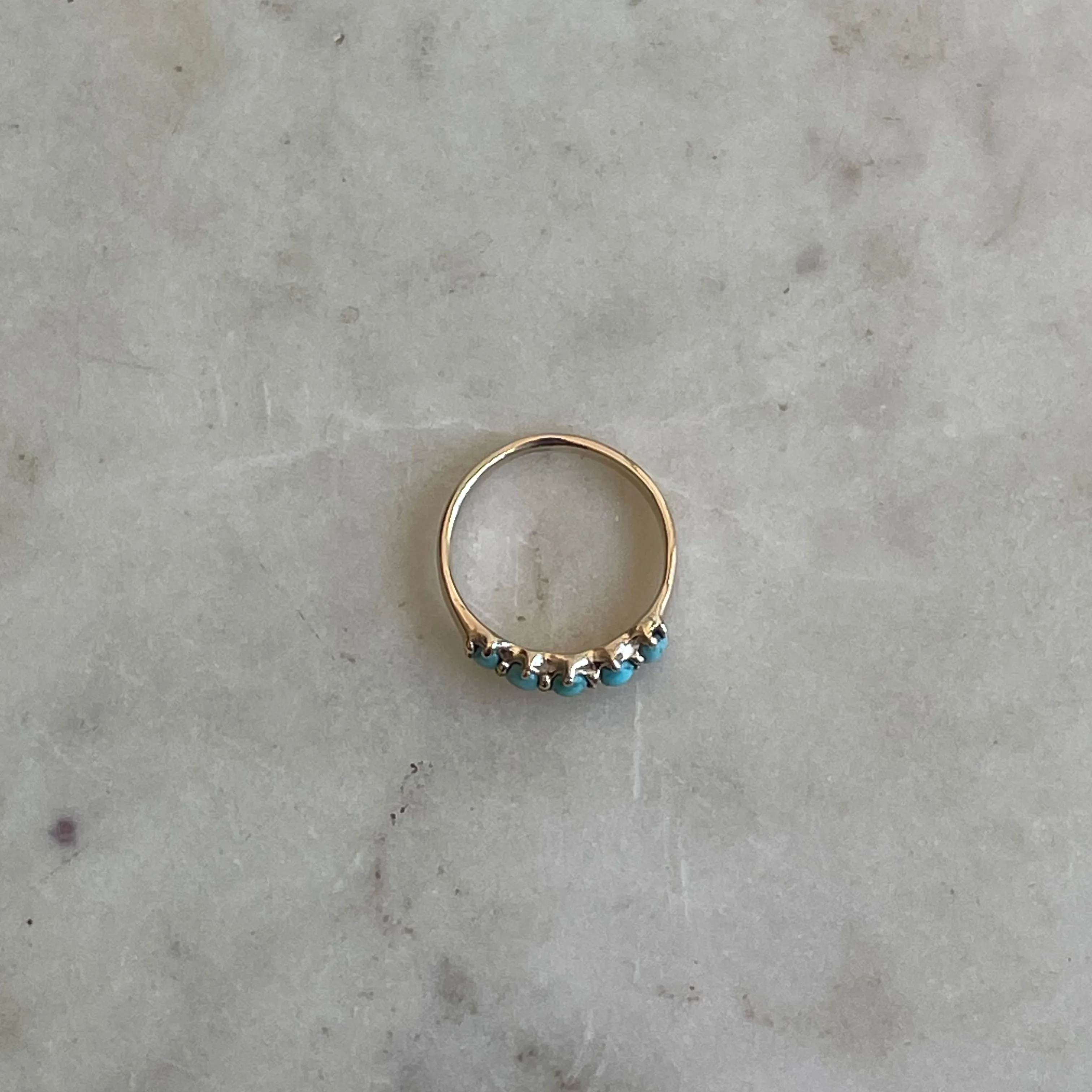 14K GOLD MARGARET RING — TURQUOISE