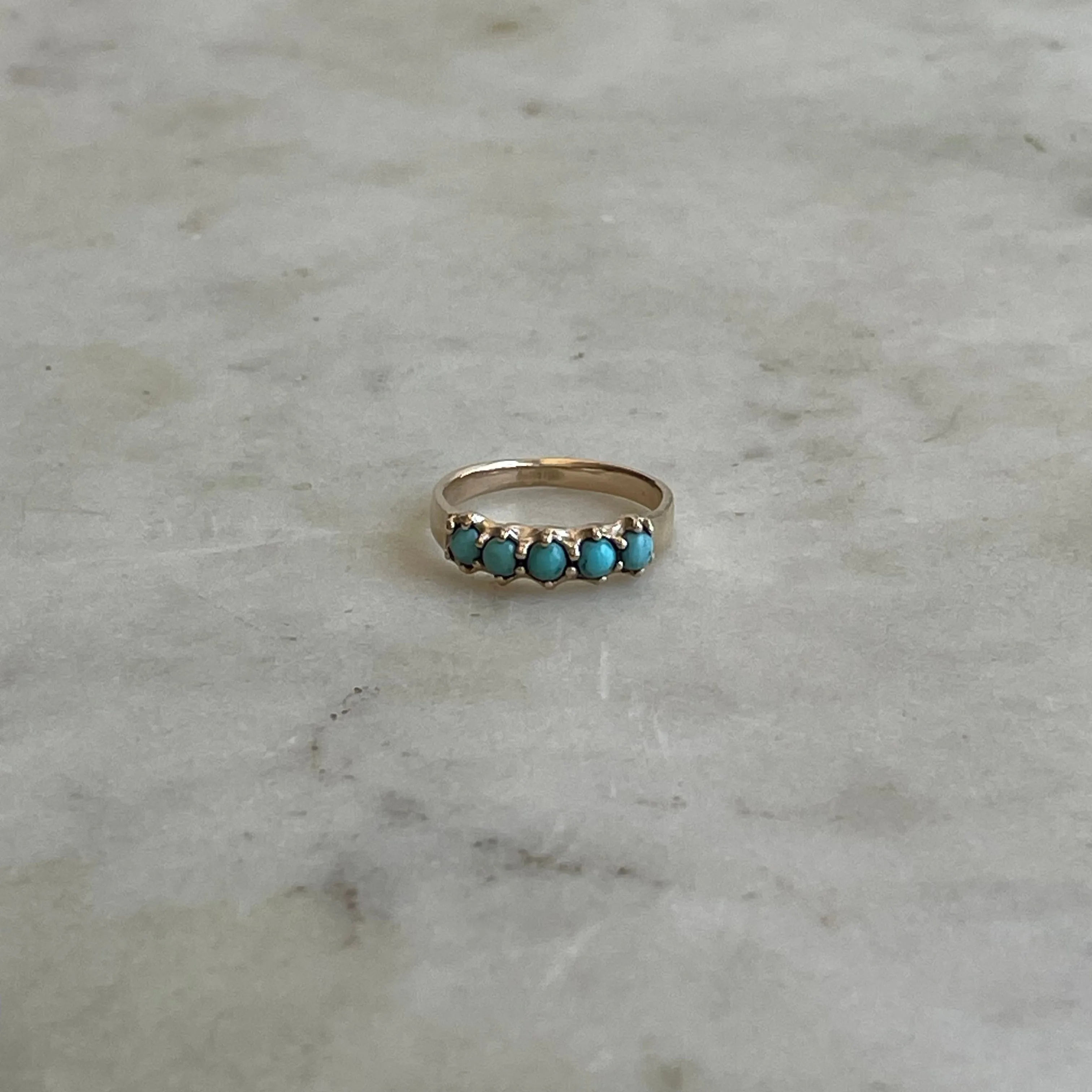 14K GOLD MARGARET RING — TURQUOISE