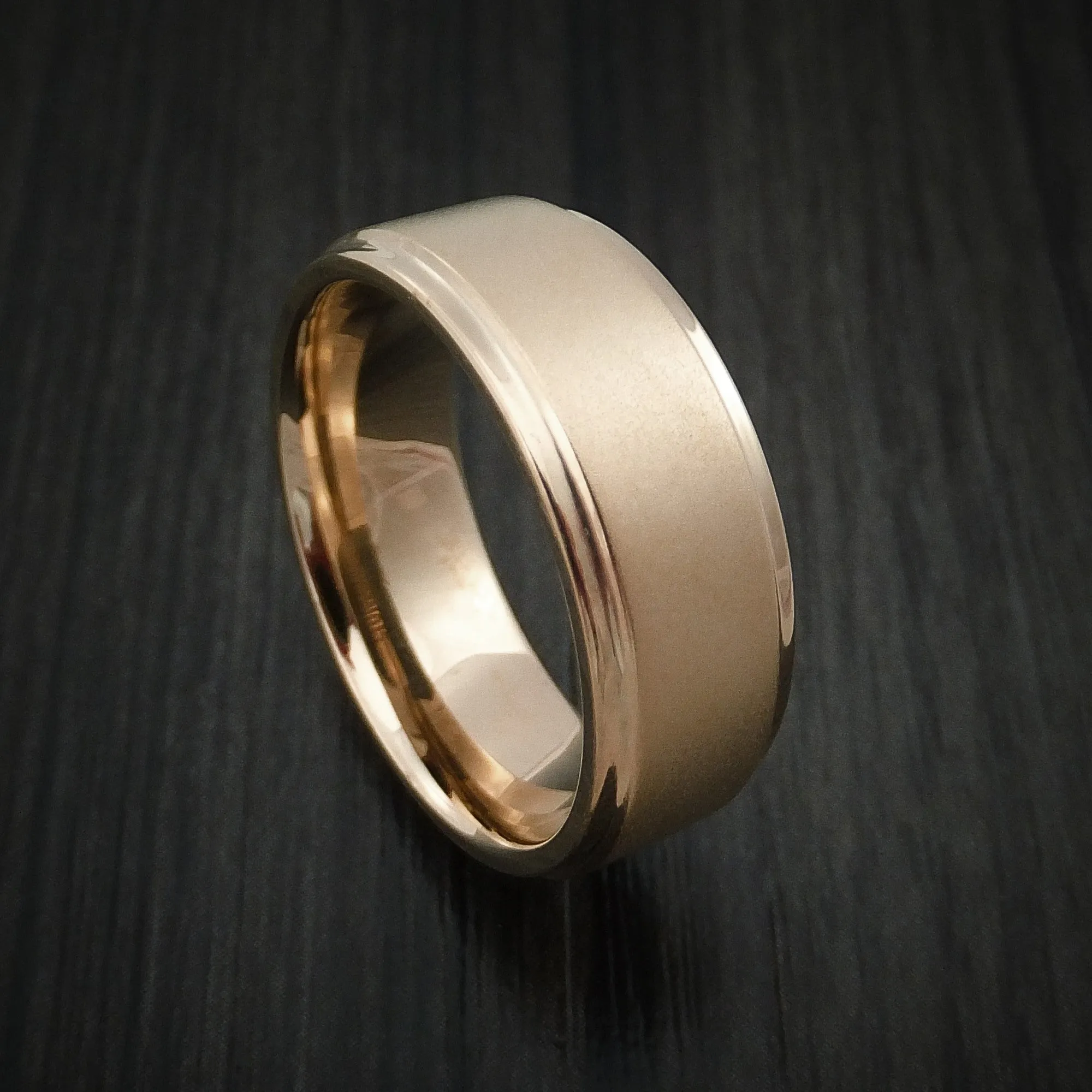 14K Rose Gold Classic Style Wedding Men's Band Custom Made