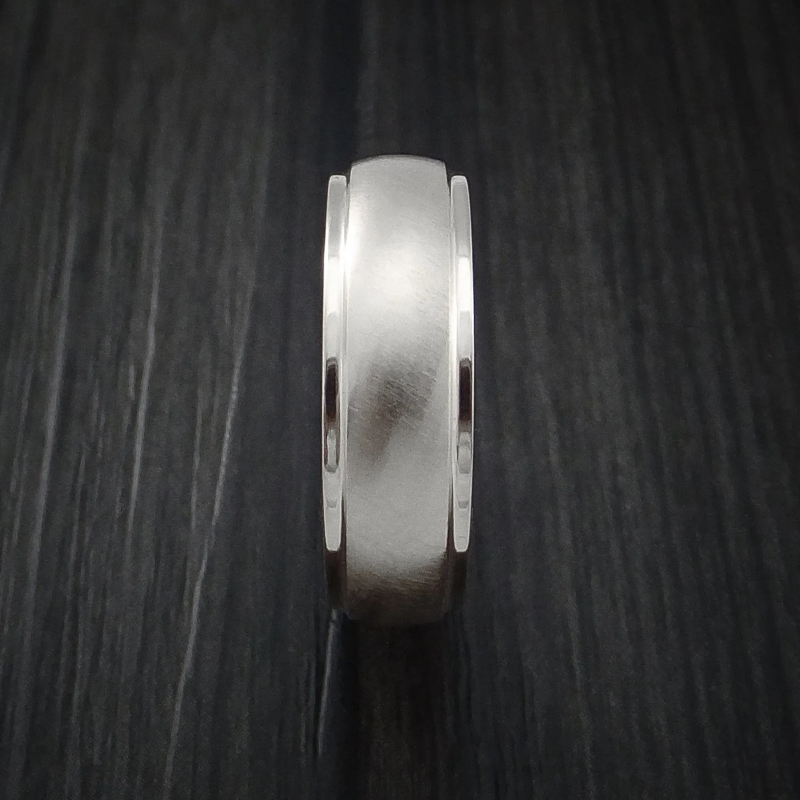 14K White Gold Classic Style Wedding Men's Band Custom Made