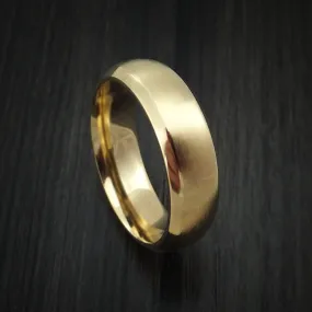 14K Yellow Gold Classic Style Wedding Men's Band Custom Made