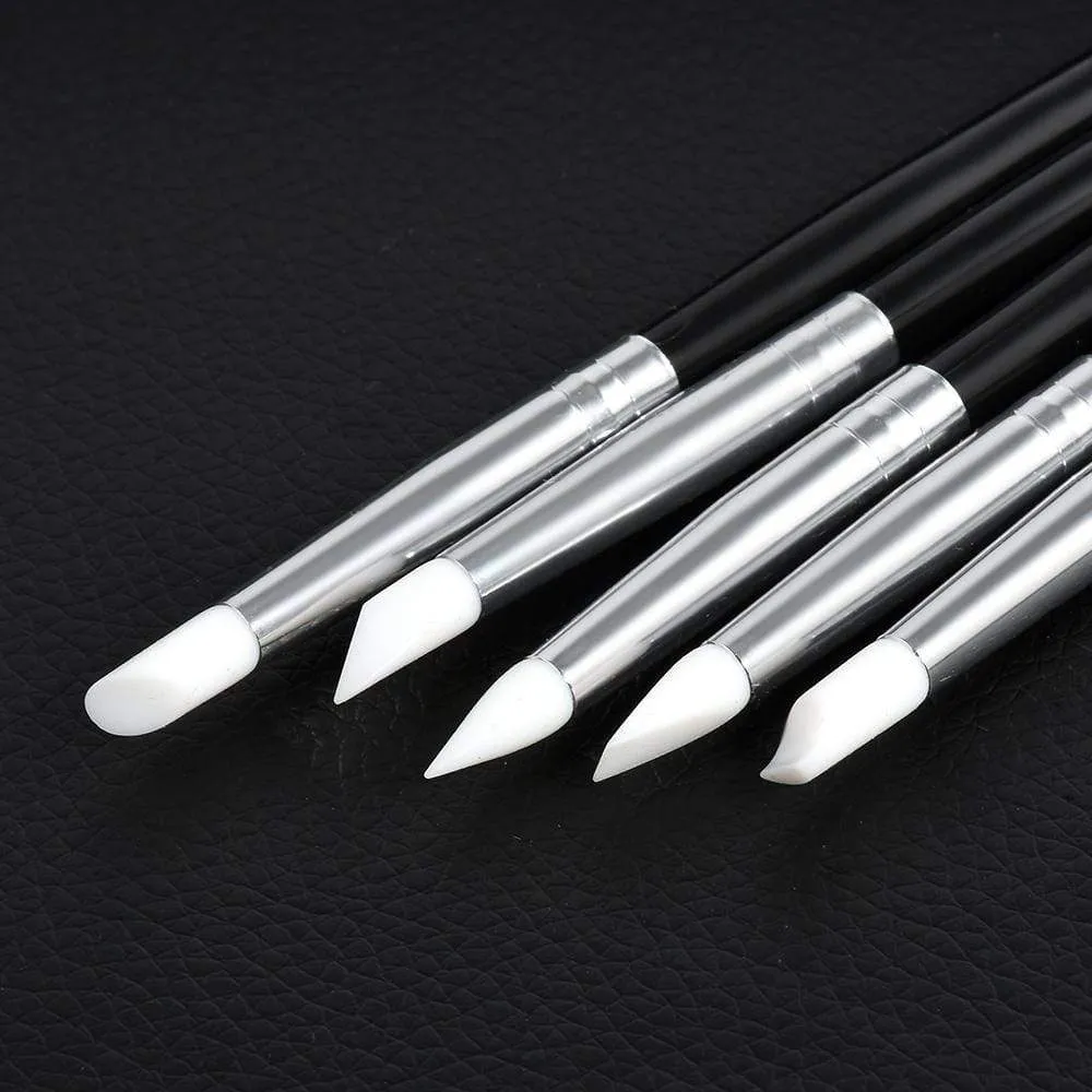 5 Pcs/Sets Nail Art Pen 2 In 1 Double Ends Dotting Drawing Painting UV Gel Liner Polish Brush Set Nail Art Dotting Tools