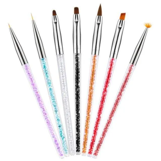 5 Pcs/Sets Nail Art Pen 2 In 1 Double Ends Dotting Drawing Painting UV Gel Liner Polish Brush Set Nail Art Dotting Tools