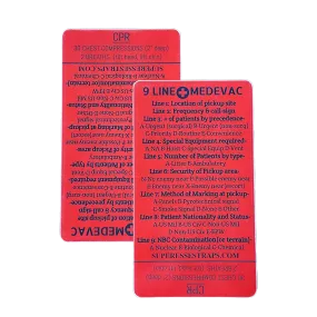 9 Line MedEvac Decal - U.S. Military Truncated Medical Evacuation Reference Sticker & CPR