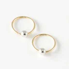 9mm Sleeper Hoop Earrings – 10k Yellow Gold – Mini