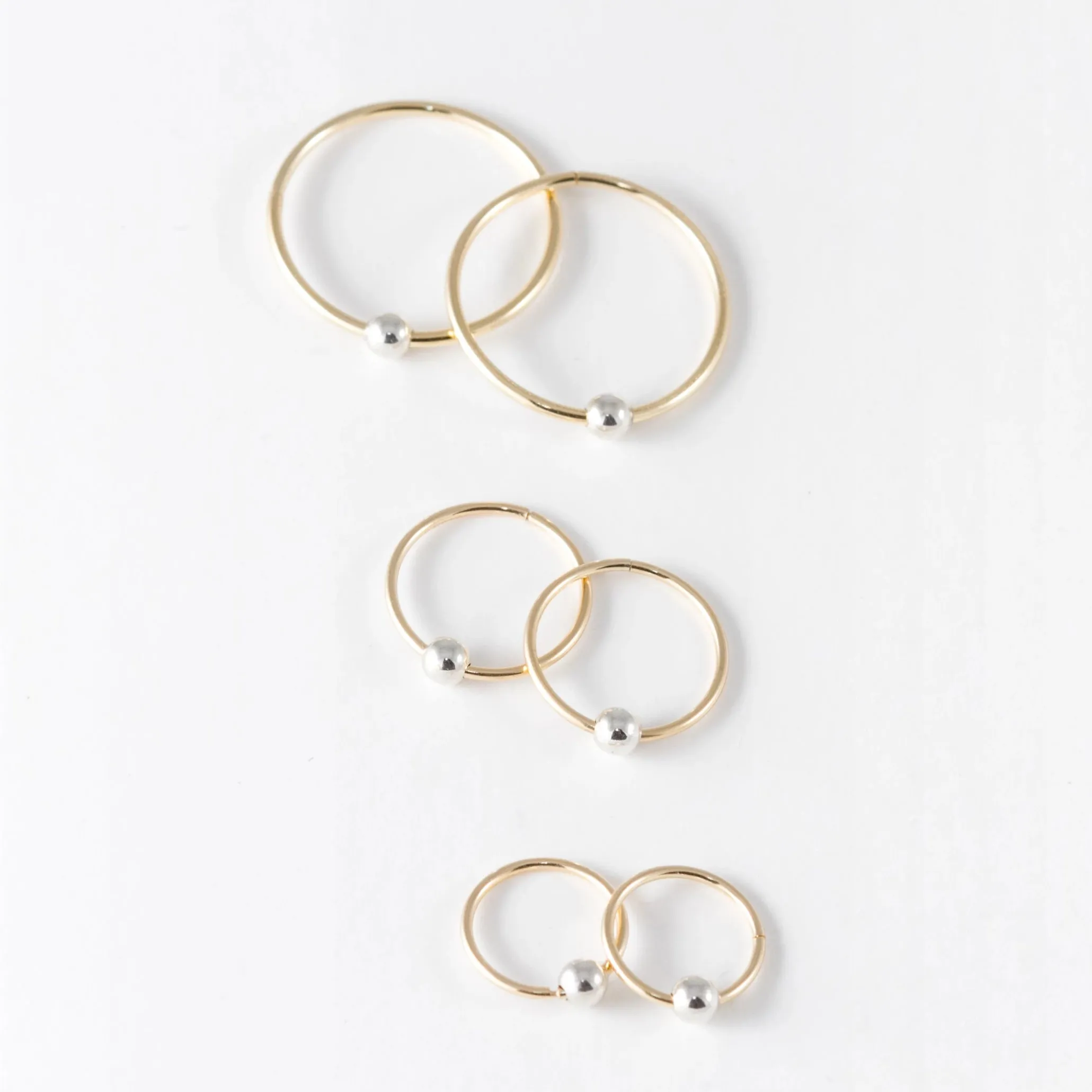 9mm Sleeper Hoop Earrings – 10k Yellow Gold – Mini