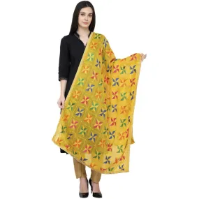 A R Silk Pakka Phulkari Fancy Dupatta Color Yellow Dupatta or Chunni