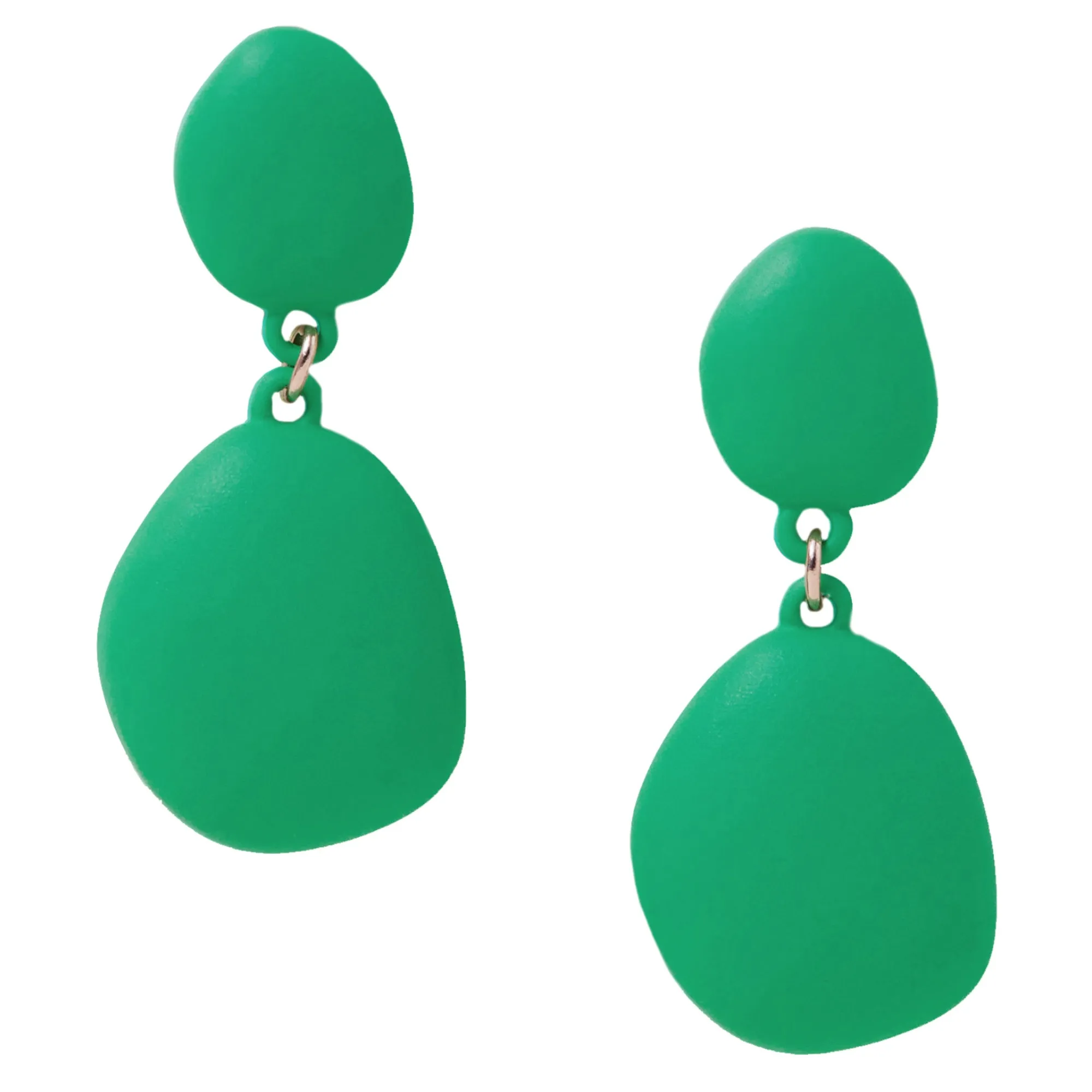 Accessorize London Women's Green Matte Drop Earrings