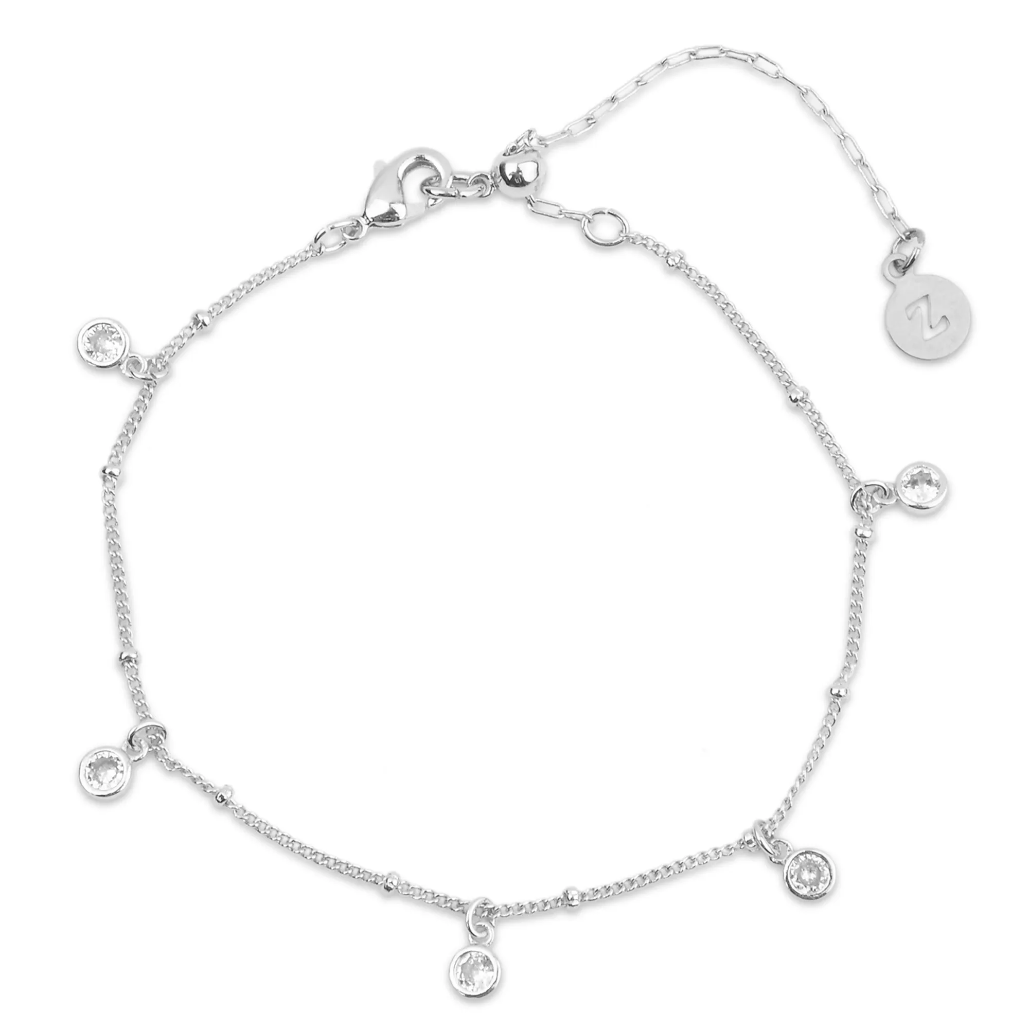 Accessorize London Women's Silver-Plated Cubic Zirconia Station Bracelet