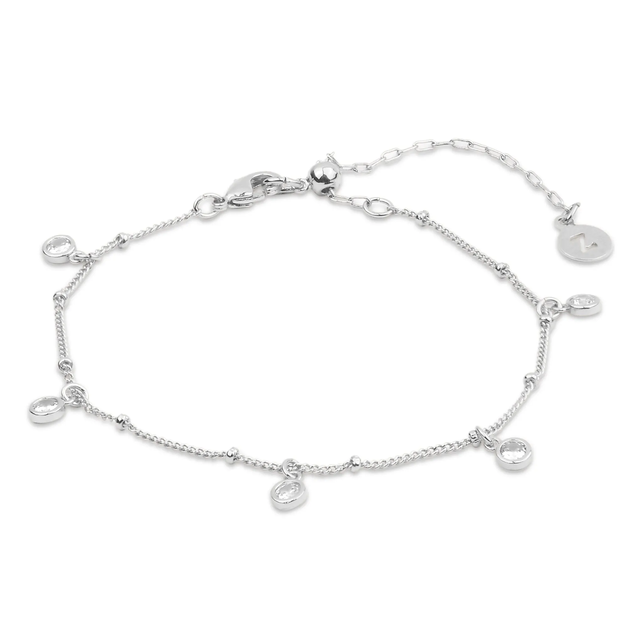 Accessorize London Women's Silver-Plated Cubic Zirconia Station Bracelet