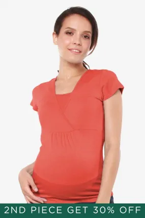 Adeline Nursing Nursing Top Dark Coral