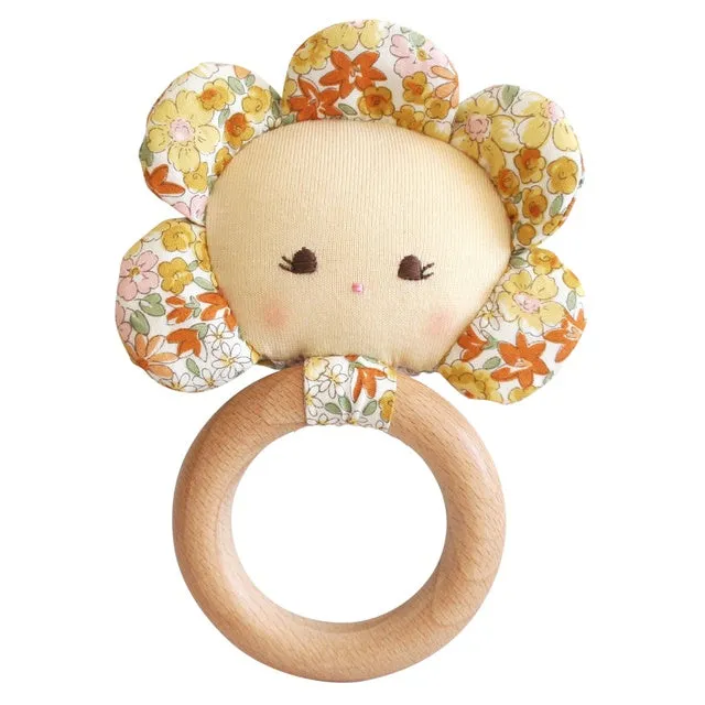 Alimrose Flower Baby Teether Sweet Marigold