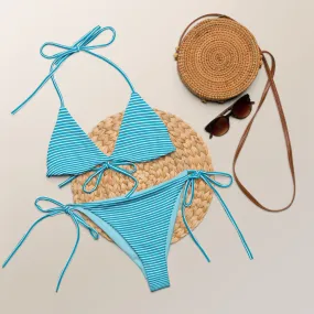 All-over print recycled string bikini