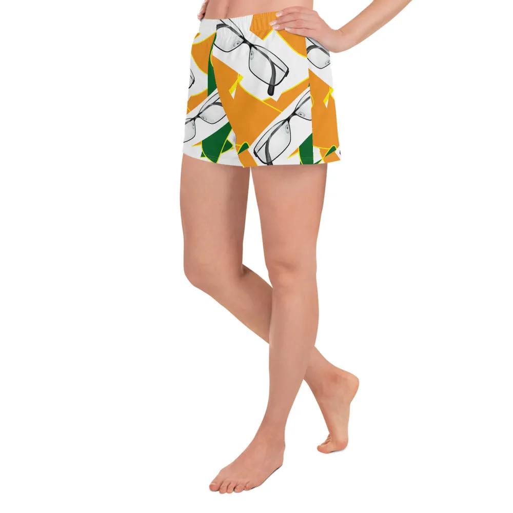 All-Over Print Women's Athletic Short Shorts