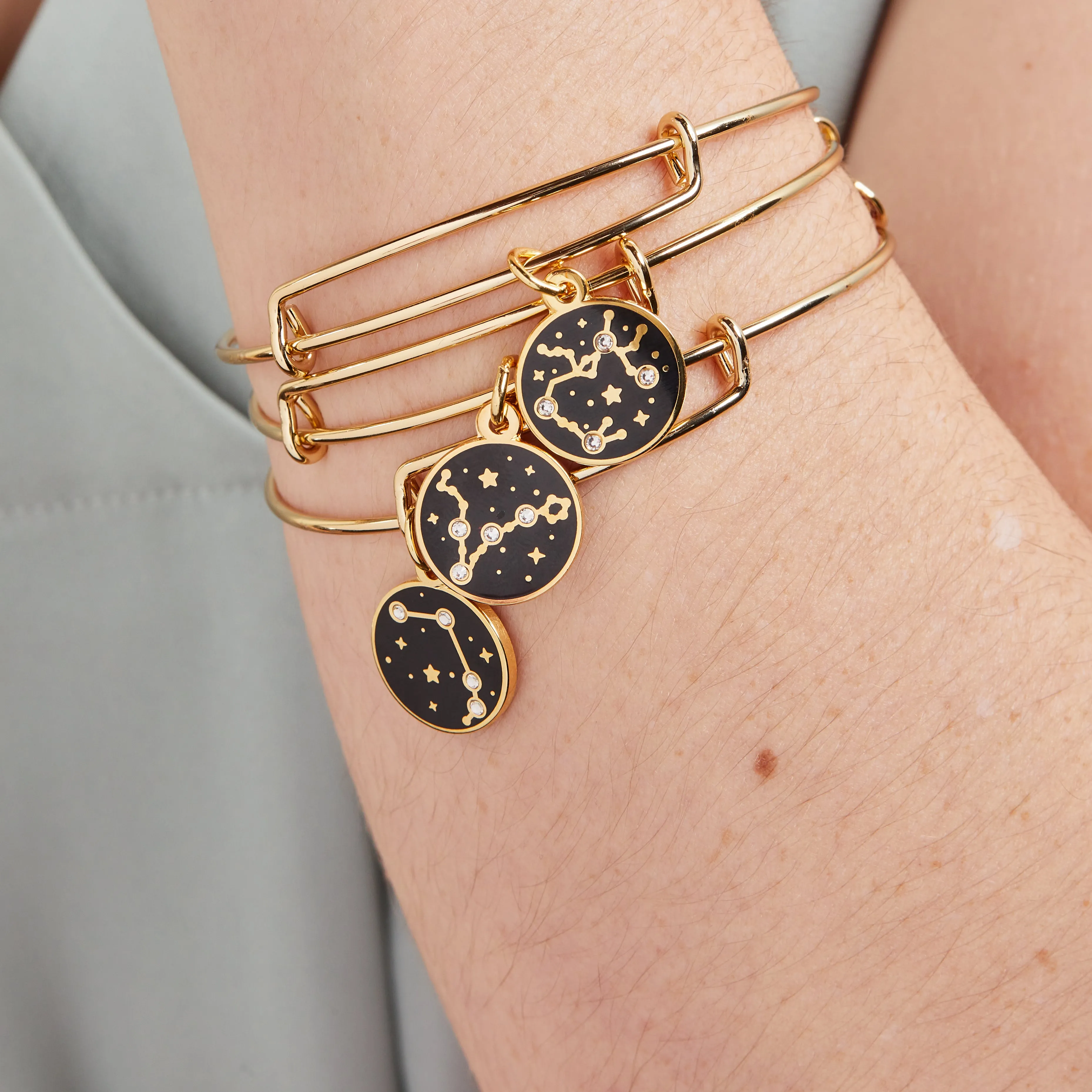 Aries Zodiac Charm Bangle, Color