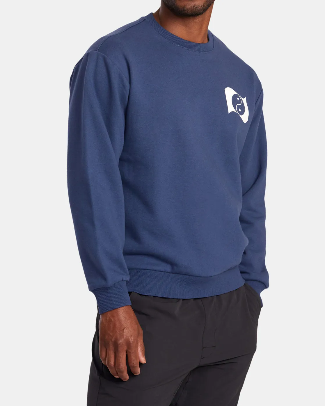 Balance Banner Crew Neck Sweatshirt - Army Blue