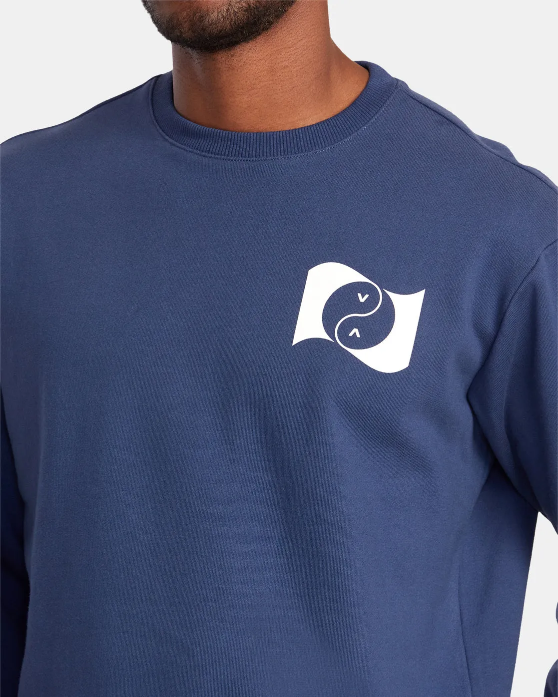 Balance Banner Crew Neck Sweatshirt - Army Blue