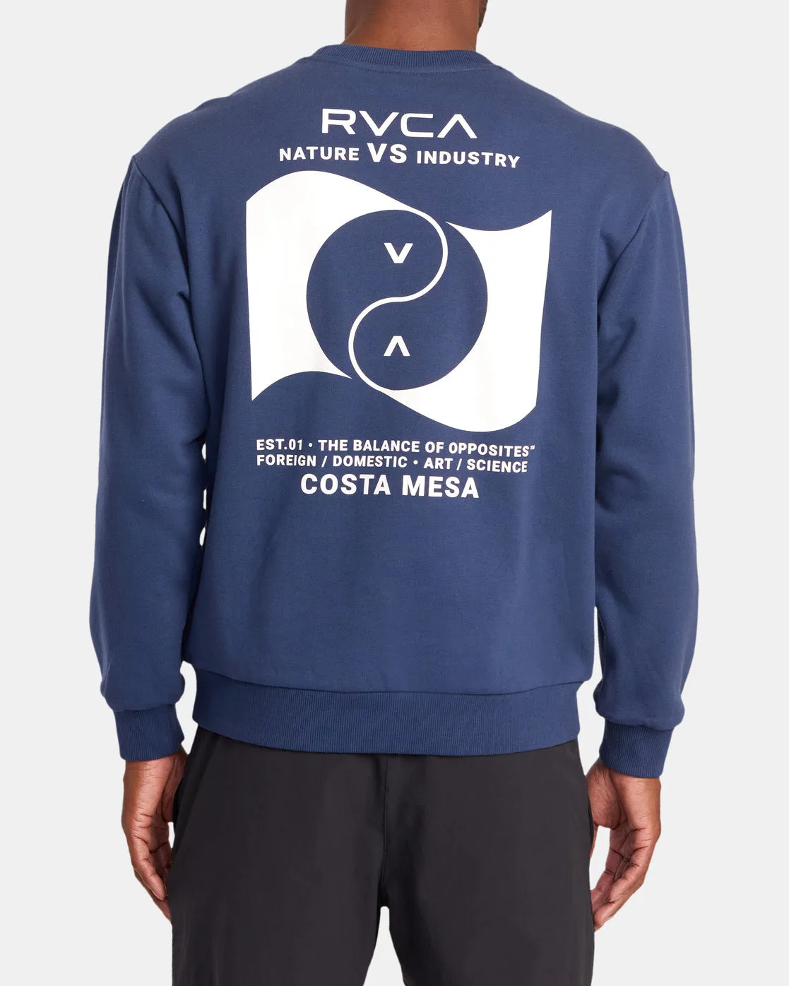 Balance Banner Crew Neck Sweatshirt - Army Blue