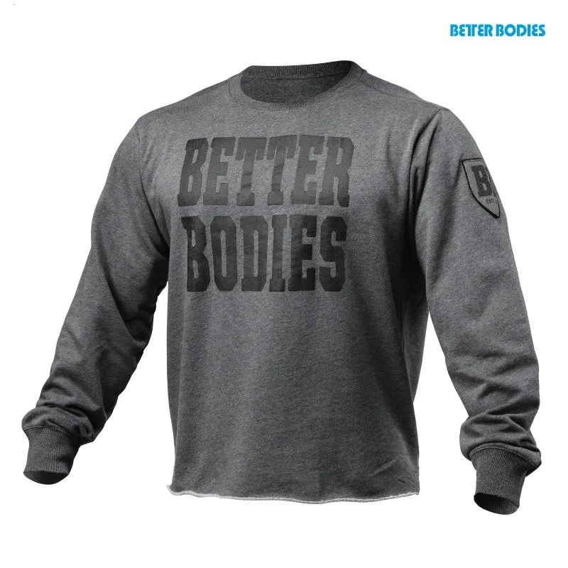 Better Bodies Big Print Sweatshirt - Antracite Melange