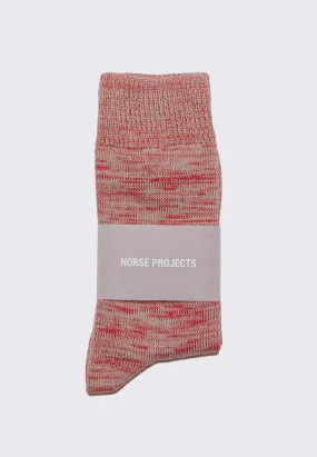 Bjarki Cotton Twist Socks - Red Clay