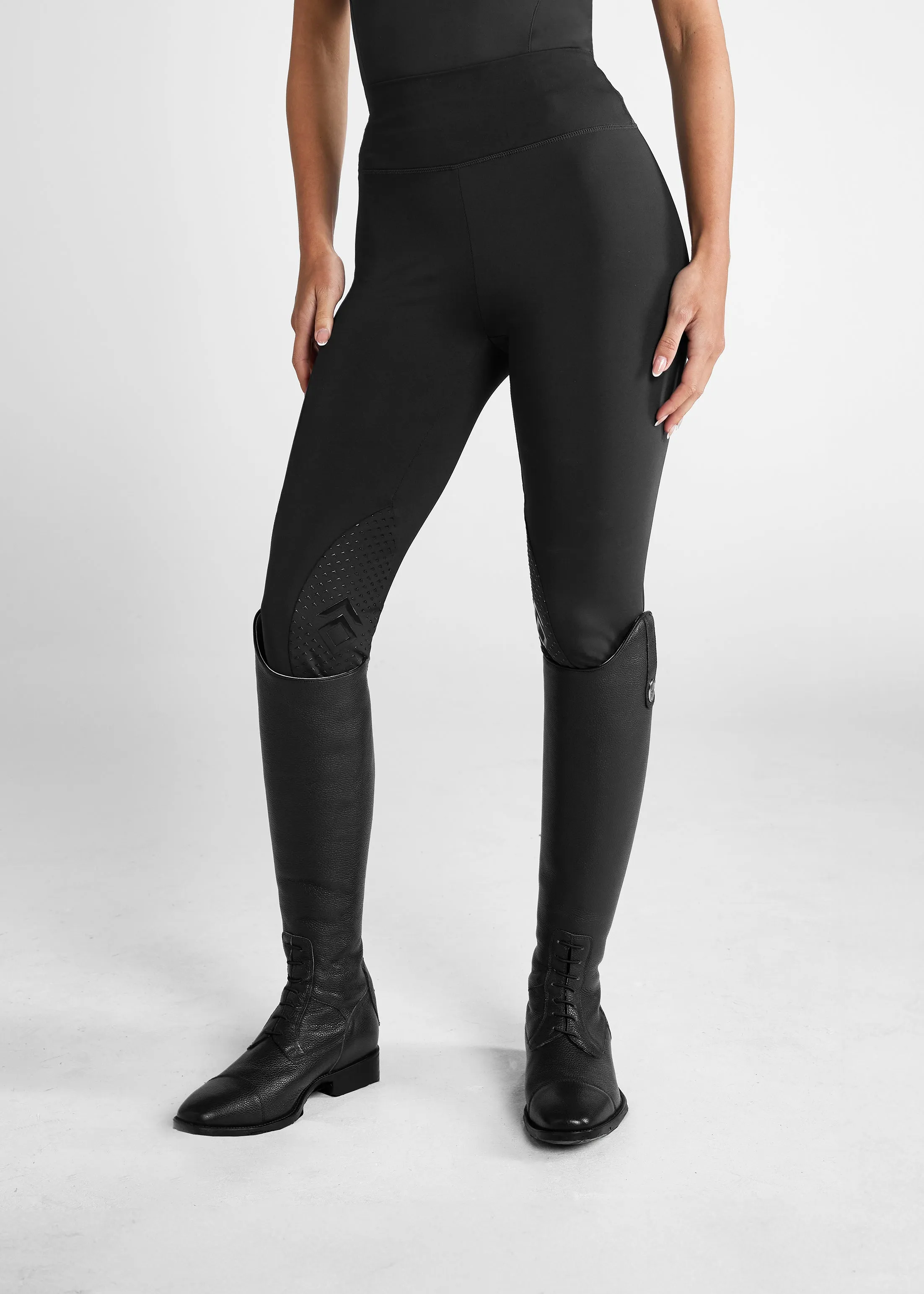 Black Essential Leggings Knee Grip