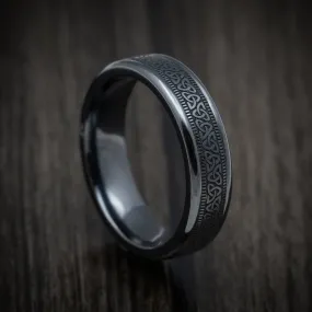 Black Titanium Celtic Knot Men's Ring