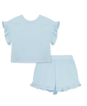 Blue 2-Piece Infant Skort Set (12M-24M)