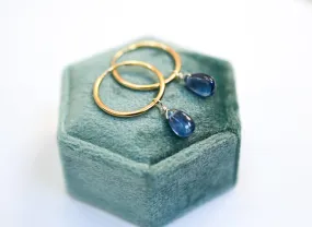 Bohemian Birthstone - September - Sapphire Hoop