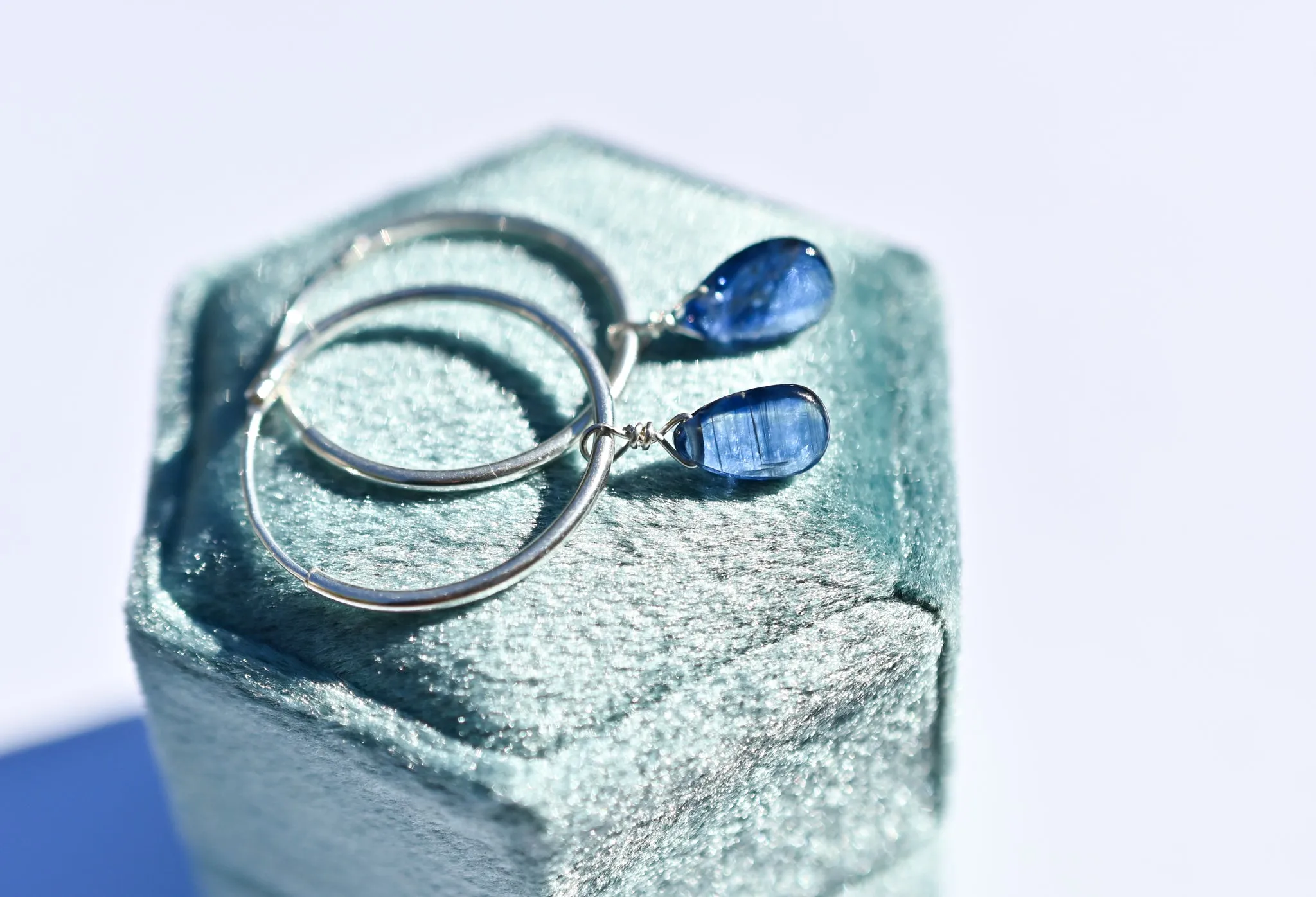 Bohemian Birthstone - September - Sapphire Hoop