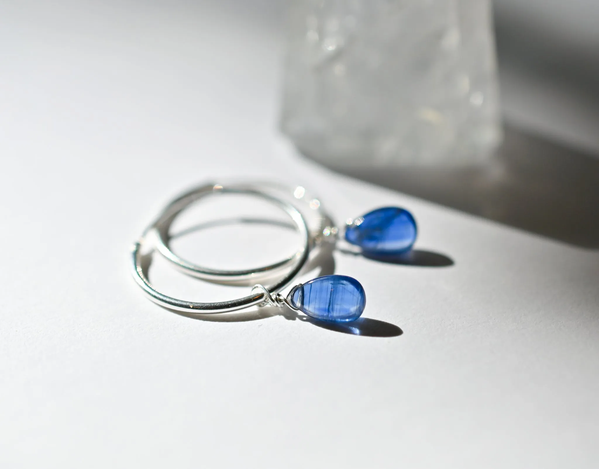 Bohemian Birthstone - September - Sapphire Hoop