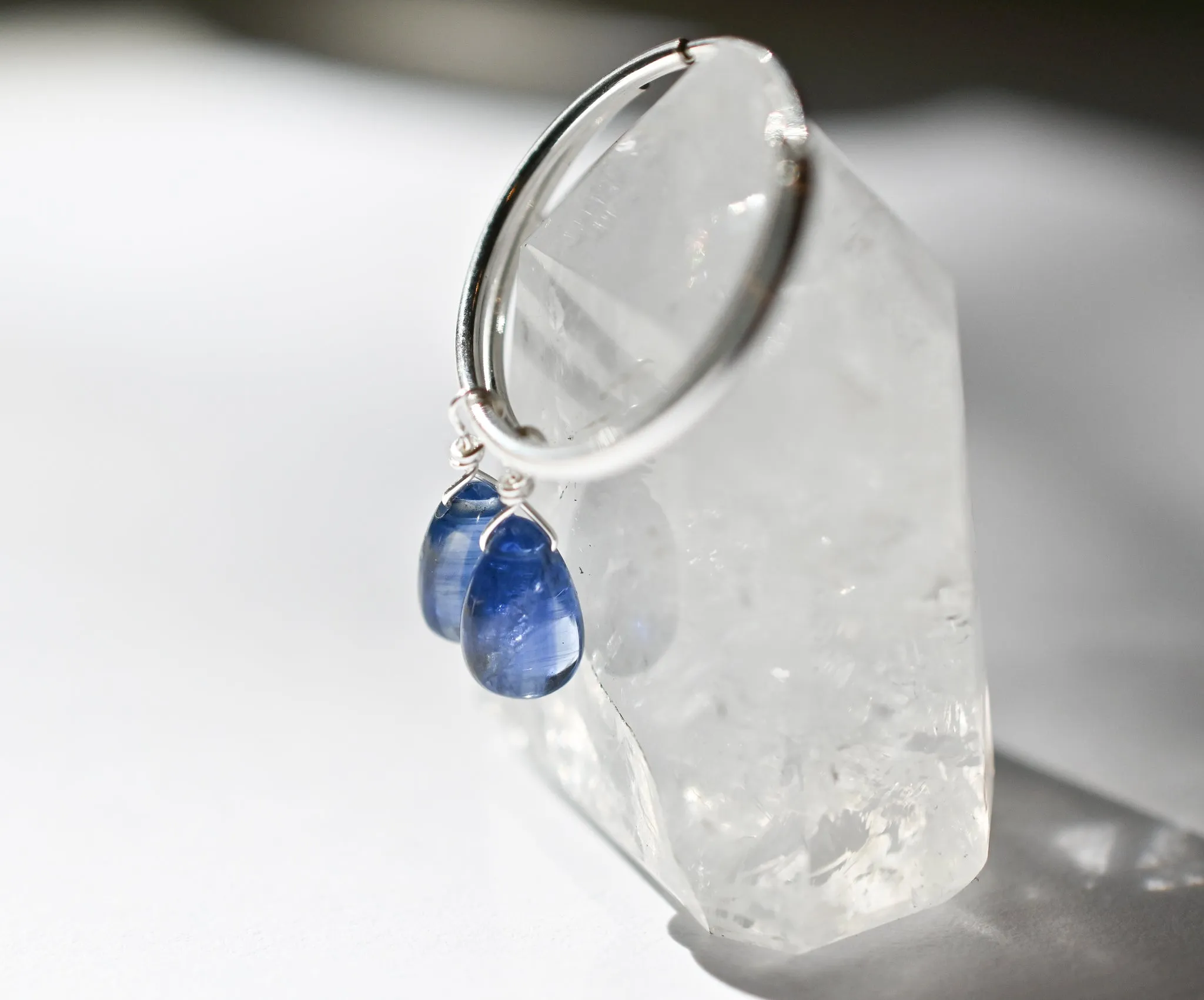 Bohemian Birthstone - September - Sapphire Hoop