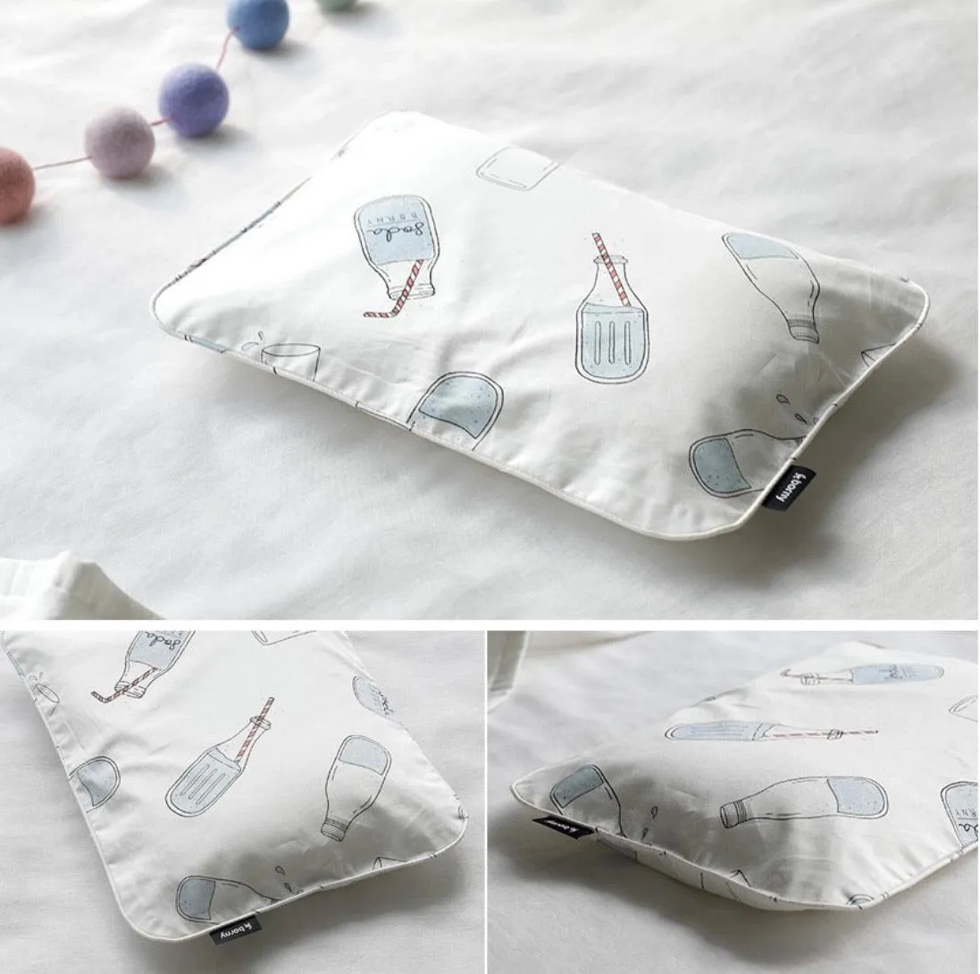 Borny Air Pillow Newborn Pillowcase Blue Bottles