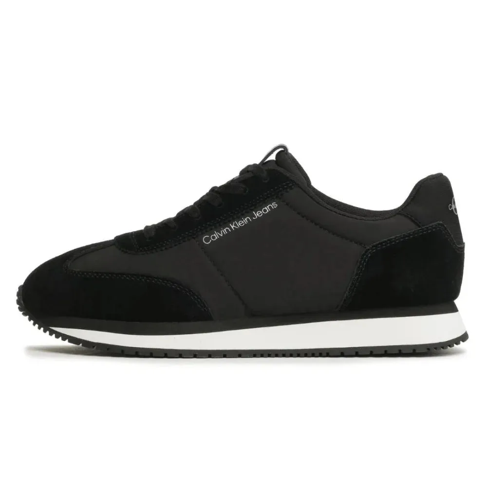 Calvin Klein Jeans Retro Runner Wingtip Mix Trainer - BLK