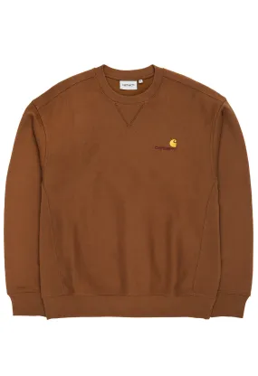 Carhartt WIP Men's American Script Sweat - Tobacco