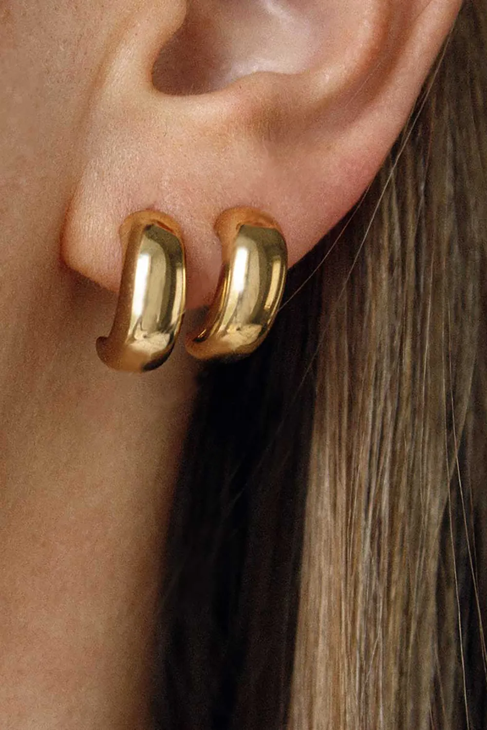 chunky hoop 16mm gold <br> by sunny afternoon