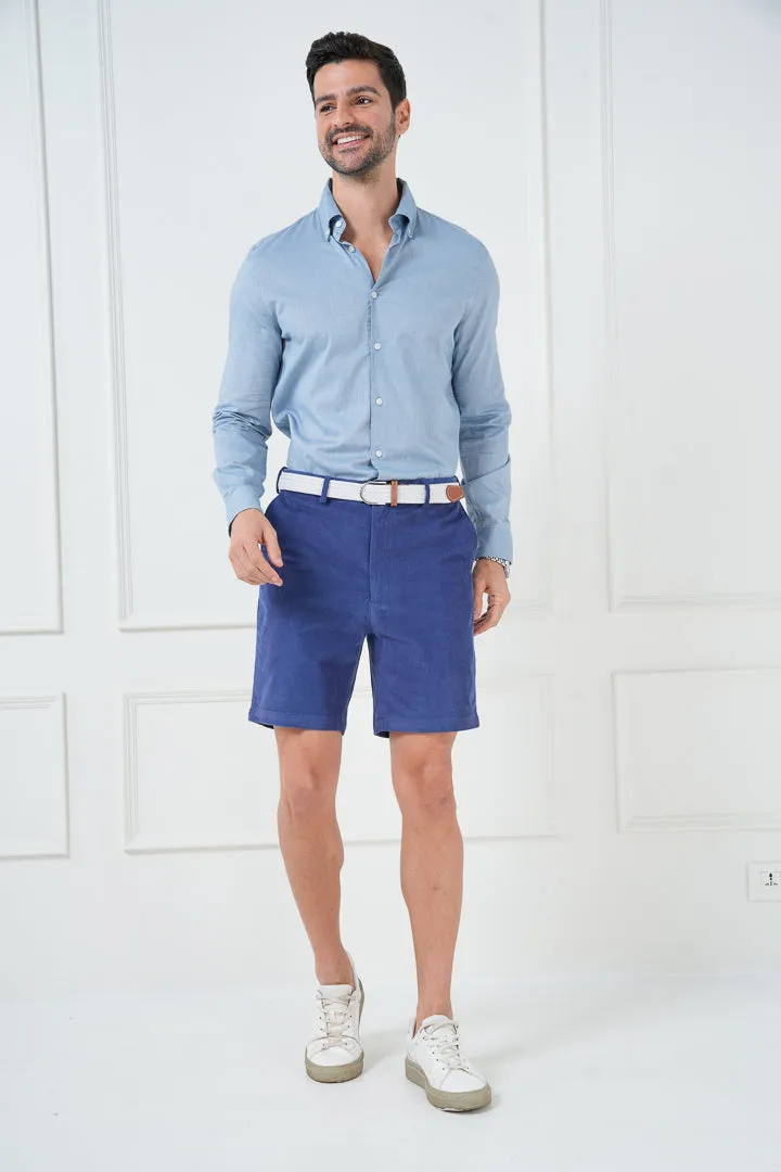 Columbia Blue Corduroy Stretch Chino Shorts