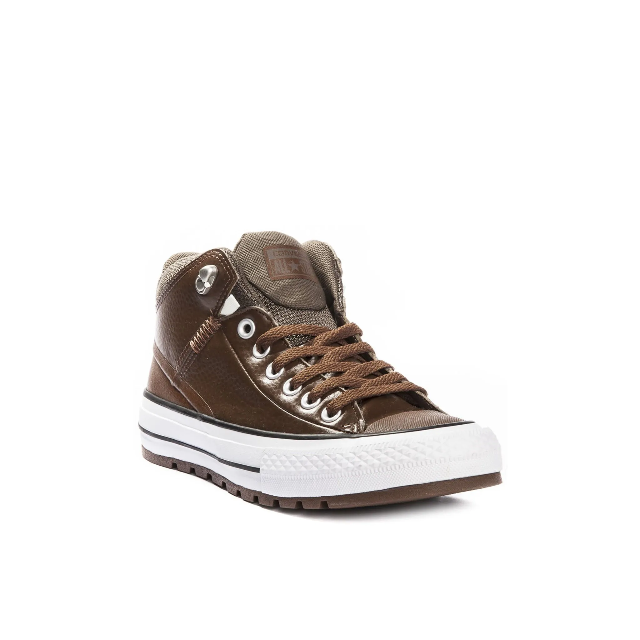 Converse Chuck Taylor All Star Street Lace-Up Brown Smooth Leather Mens Boots 157503C