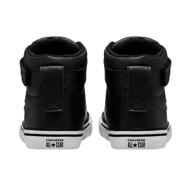 Converse high sneaker shoe with elastic lace and velcro for boys Pro Blaze A01072C black-white