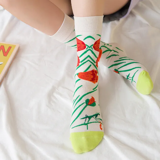 Crew Socks | Funky Socks - Grasshopper