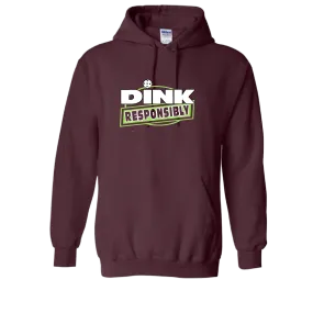 Dink Responsibly | Unisex Hoodie Pickleball Sweatshirt | 50% Cotton 50% Polyester