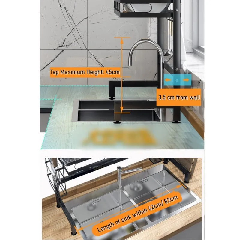 Dish Drainer Rack Kitchen Dish Rack And Over The Sink Dish Drying Rack Adjustable Dish Stainless Steel Rak