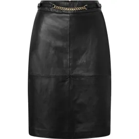 Doreen overknee leather skirt / 51002 - Black (Nero)