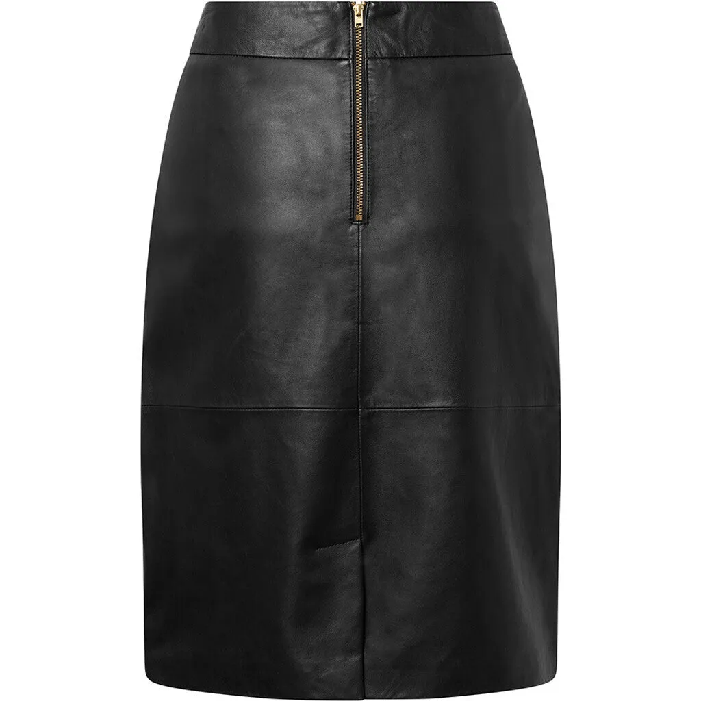 Doreen overknee leather skirt / 51002 - Black (Nero)