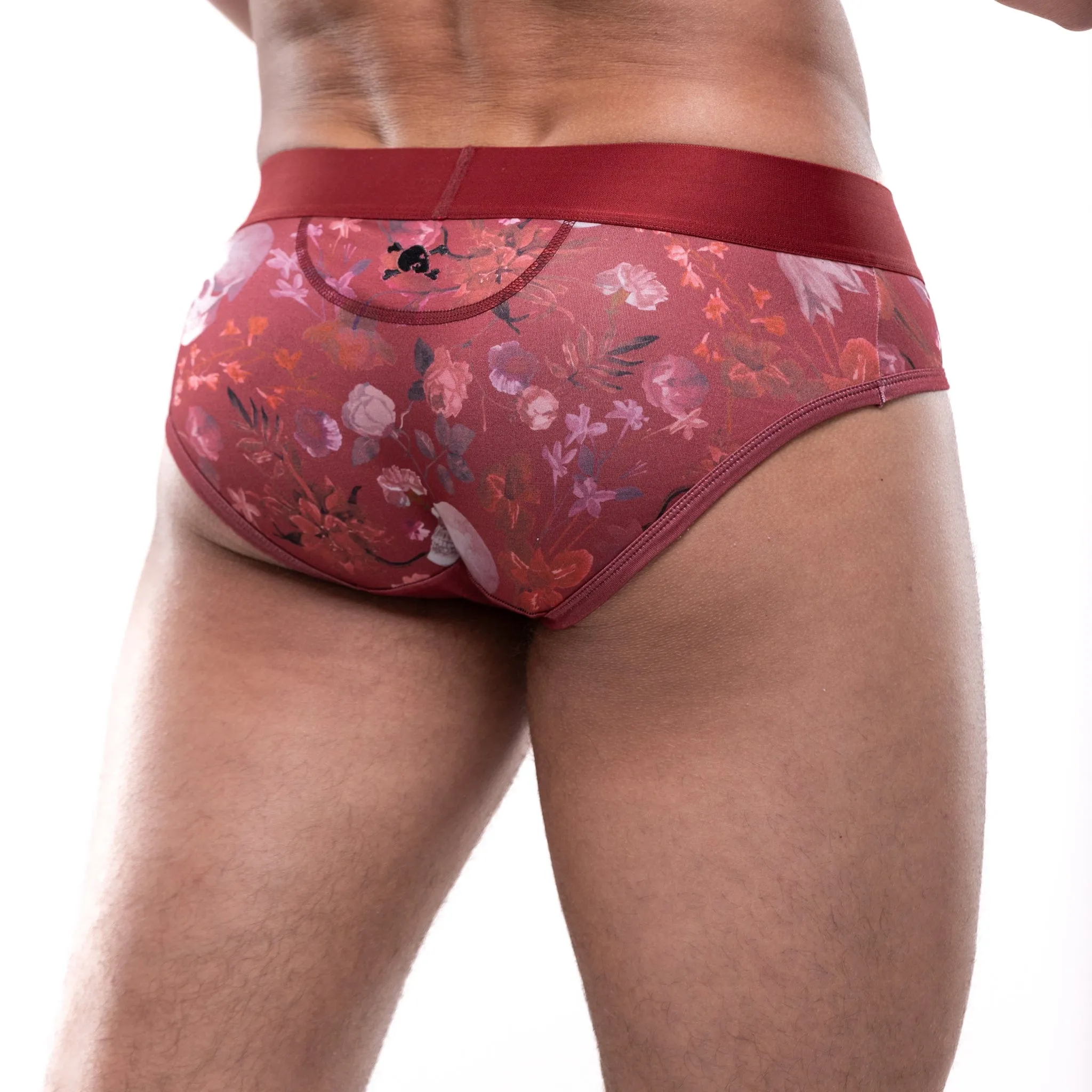 Dutch Floral Brief Red