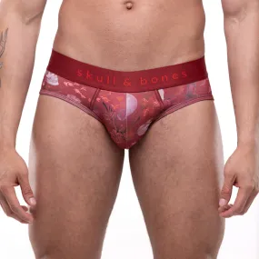 Dutch Floral Brief Red