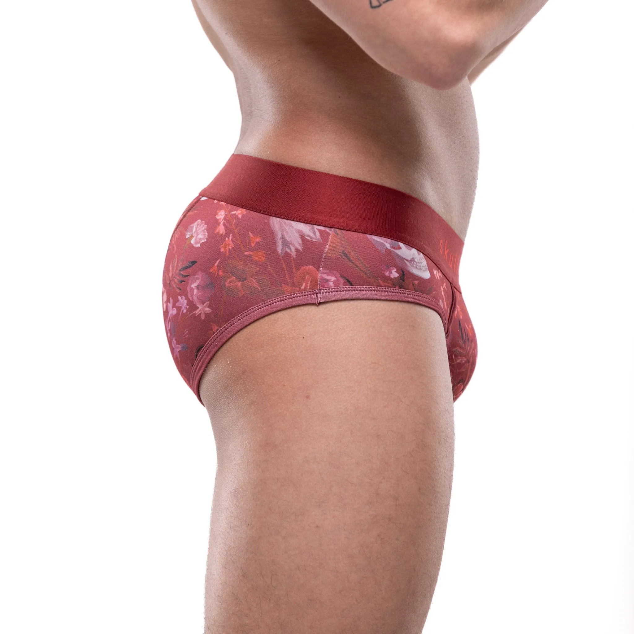 Dutch Floral Brief Red