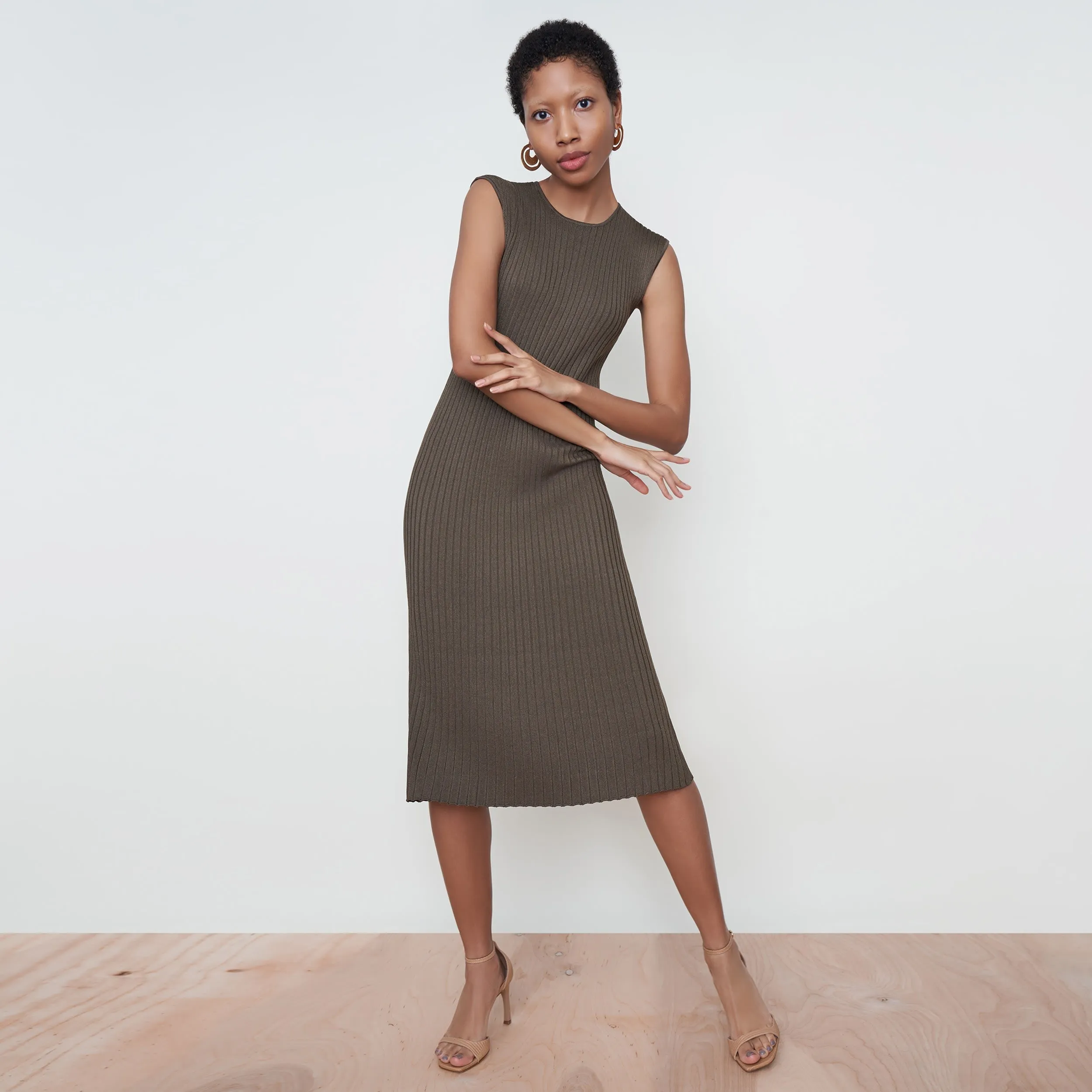 Dylan Dress - Slinky Knit :: Safari