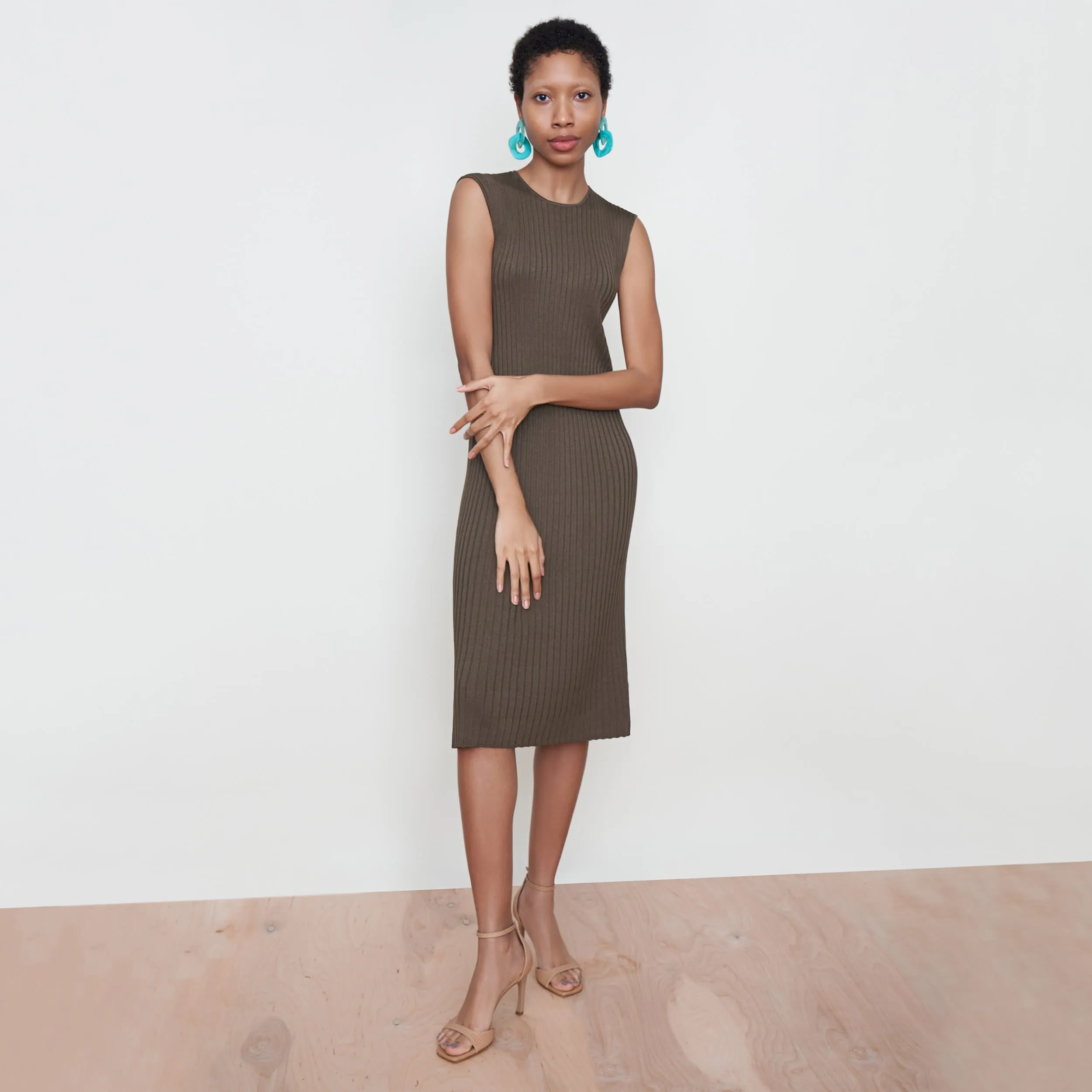 Dylan Dress - Slinky Knit :: Safari