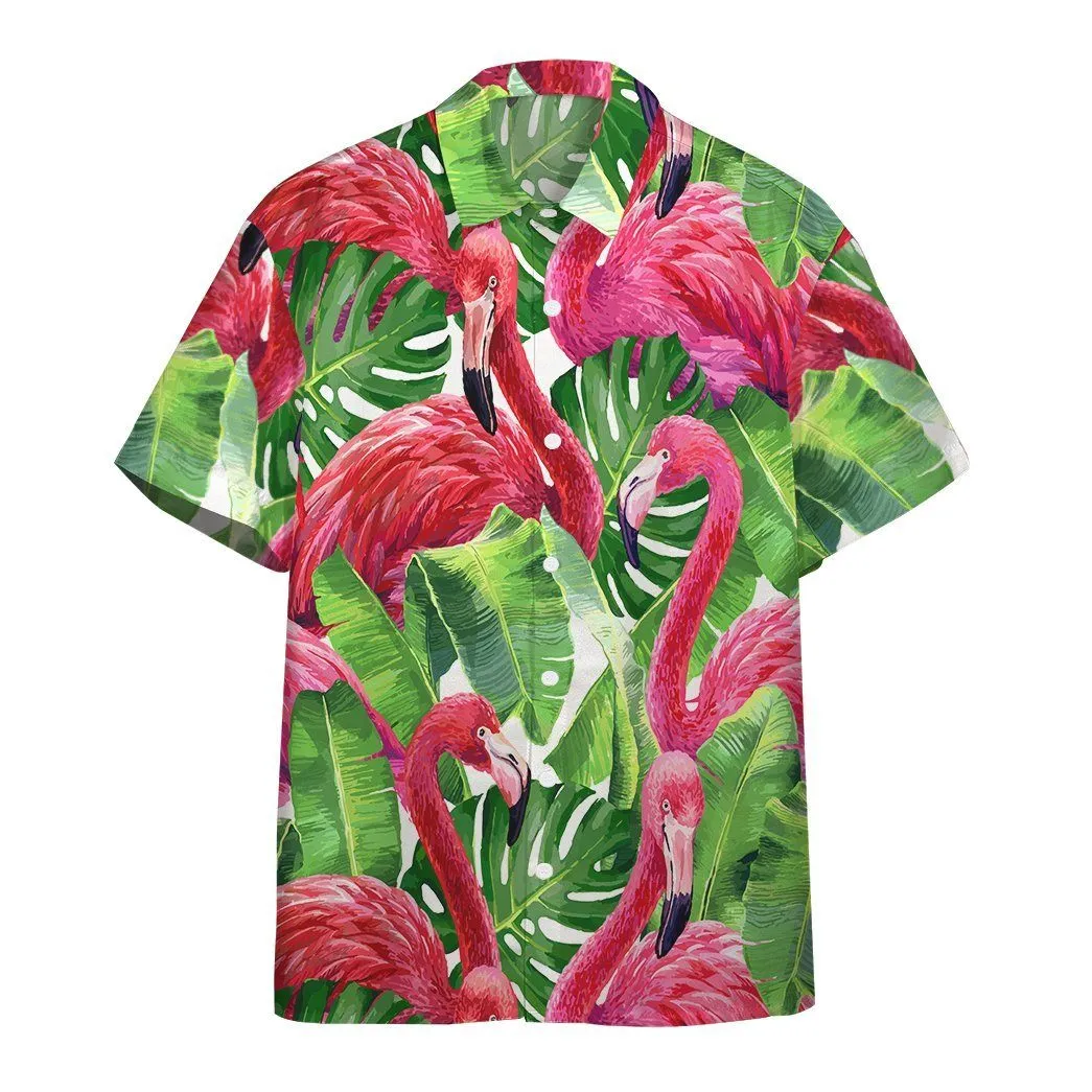 Gearhuman 3D Flamingo Hawaii Shirt